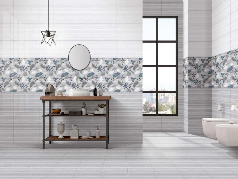 Exotic tile pattern for sleek wash basin design